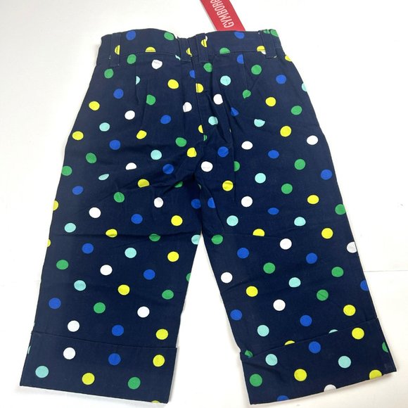 Gymboree Girl Fashion Flower Polka Dot Cuff Capri Pant & Ruffle Top Size 5 - Picture 3 of 6